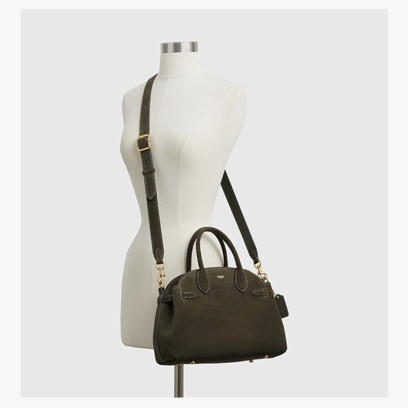 Coach Empire 28 Olive Green Suede - Picture 2 of 15